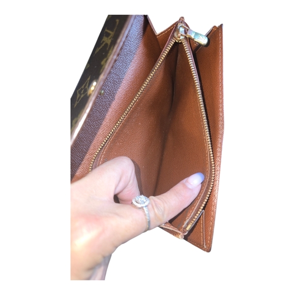 LV VINTAGE SARAH LEATHER WALLET LOUIS VUITTON BROWN MONOGRAM - Picture 11 of 16